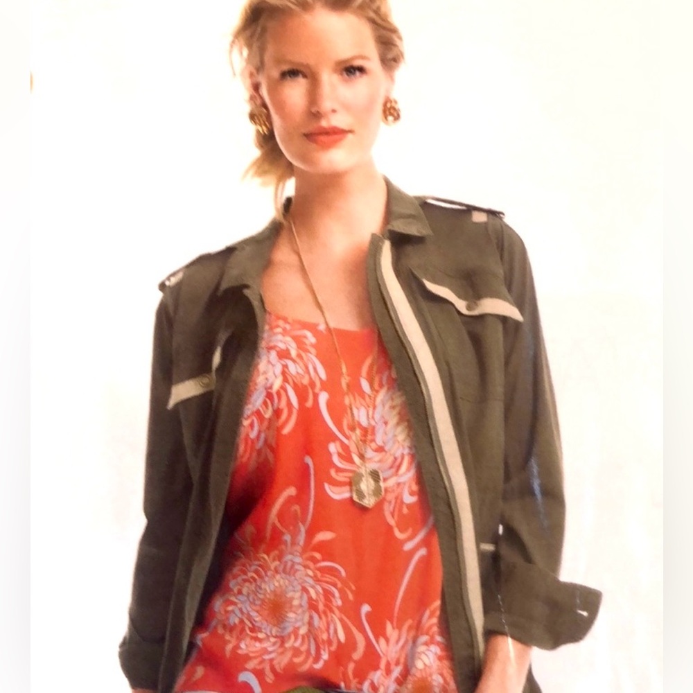 CAbi Mum Floral Adjustable Straps Top XS